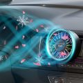 Portable 3 IN Car Atmosphere Fan Stereoscopic Rotation Car Outlet Fan with Clip LED Atmosphere Light Car Air Freshener Automobile. 