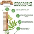 KeshBindu Neem Wooden Comb For Men & Women Suited For All Hair Types (Dual Tooth Comb). 