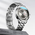 Lingke Men's Fully Automatic Mechanical Watch Night Light Waterproof Steel Strip Ultra Thin Gift Box Set for Commuting with Boyfriend. 