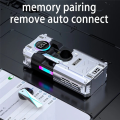 DX-08 Wireless Bluetooth 5.3 Headset Punk Mechanical Style Stereo E-Sports Gaming Headset Earbuds Silver. 