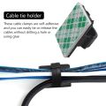 50 pcs. Self Adhesive Cable Clamp Plastic Rectangular Cable Clips Cable Tie Quick Bind Cable Wire Management Holder for Car. 