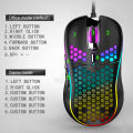 USB Wired Gaming Mouse Mechanical Mice USB Luminous Light Mouse 7200DPI Adjustable Optical Gamer Mice for PC Computer Game. 