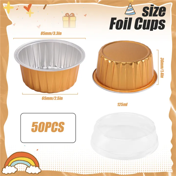 NAMUNY%20Dessert%20Cups%20with%20Lids,%2050%20Pack%20Gold%20Aluminum%20Foil%20Baking%20Cups%20Holders,%20Cupcake%20Bake%20Utility%20Ramekin%20Clear%20Pudding%20Cups%20-%20Image%203
