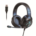 Lenovo G60 Wired Headset 7.1 Stereo Blue Light Over-Ear Gaming Headphone with Mic Noise Canceling USB For for Laptop Computer. 