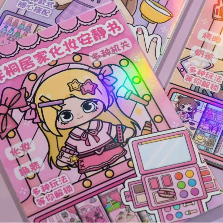 Little%20Yang%20Tong%20Quiet%20Book%20Handmade%20Kebab%20Milk%20Tea%20Shop%20No%20Cutting%20Needed%20Childrens%20DIY%20Toy%20Girl%20Stickers%20-%20Image%203