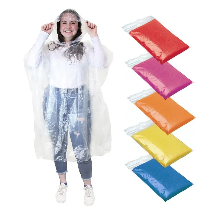 1/5PCS Camping Emergency Outdoor Waterproof Rain Gear Rain Coat ...