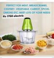 2 in 1 Electric Chopper Food Processor With Chopping Mixing Blades. 