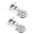 Auto Hinges/Auto Kabja Stainless steel for Cabinet/Cupboards hinges, Clip-on Soft Closing, hydraulic Auto hinges (Code:- Auto Hing 2D Hydraulic SS, 8% Degree, Finish- SS, Pack of 1 Pair of 2 PCS ). 