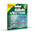 Gillette Vector Plus Manual Shaving Razor Blades (Cartridge) - 4s Pack. 