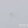 Gan Jia 999 Pure Sier Earrings Simple Double-Headed Studs Ear Rods No Need to Remove While Sleeping Basic Jewelry for Men and Women. 