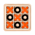 Montessori Wooden Tic Tac Toe Game - Mini Travel Board, Educational Toy for Baby & Toddlers, Interactive Puzzle for Family Fun, Party Games, Early Learning & Confidence Building. 