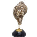 Master Piece Lord Shiva Shankh , Goddess Parvati Conch Shells Hindu Trumpet Po. 