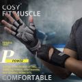 Wenefang 1Pair Half Finger Gym Fitness Gloves with Wrist Wrap Support for Men Women Crossfit Workout Power Weight Lifting Equipment. 