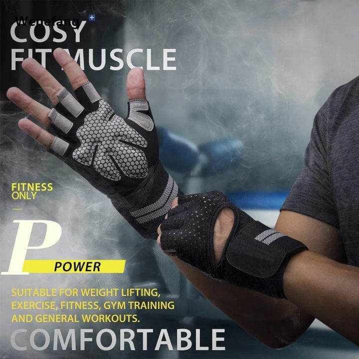 Wenefang%201Pair%20Half%20Finger%20Gym%20Fitness%20Gloves%20with%20Wrist%20Wrap%20Support%20for%20Men%20Women%20Crossfit%20Workout%20Power%20Weight%20Lifting%20Equipment%20-%20Image%203
