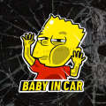 Simpson Fun Cartoon Scratch Car Motorcycle Decoration Body Window Waterproof Sticker. 