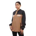 Black and Brown Color Single Layer Windcheater for Women. 