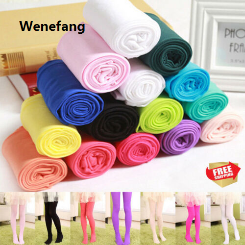 Wenefang Newborn Baby Stocking Soft Cotton Tights Children's Pantyhose Candy Colors Girls Warm Tights 4-12 Years Old