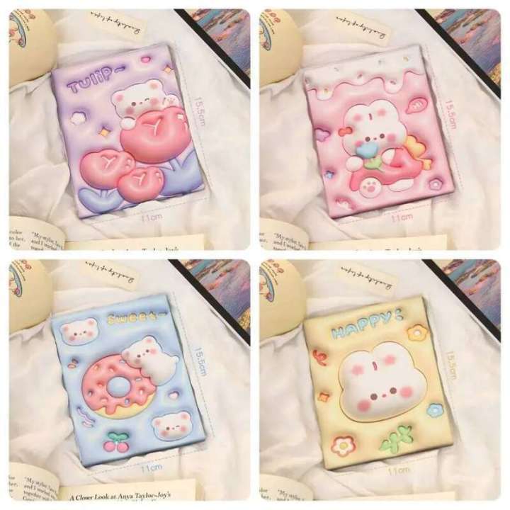Cartoon Cute Portable Double Sided Stereo Folding Vanity Girl Heart Ruffle Design Mirror Makeup Skincare