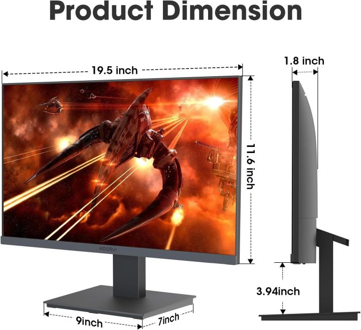 KOORUI%20S01%20Monitor%2021.5%20Inch%20Gaming%20Monitor%20FHD%201080P/Full%20HD%20100HZ%20PC%20Monitor%20VA%20Panel%20LCD%20Display%20with%20Speakers%20Adpitive%20sync%20(HDMI/VGA/VESA%20Compatible/Audio%20Terminal)%20-%20Image%208
