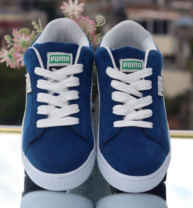 Suede Classic Blue Men’s Sneakers – Timeless, Elegant & All-Day Comfort ...
