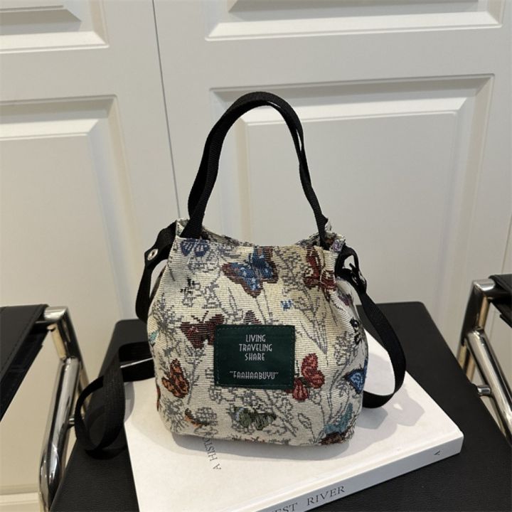 Retro%20Nylon%20Shoulder%20Bag%20Flower%20Pattern%20Comfortable%20Bucket%20Bag%20Large%20Capacity%20Portable%20Tote%20Bag%20-%20Image%209
