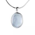 Sale】Moonstone Aquamarine Necklace Women's Light Luxury Niche Clavicle Chain Snake Bone Thin Woolen Chain 2023 New Fashion. 