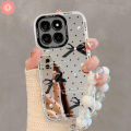 Doodle Wave Point Creative Cute Knot Case for Redmi Note 13 12 9 8 10 9s 11 Pro Redmi 13 9C NFC A3 13C 9A 10A 12 12C Max Poco X6 C65 M6 C55 Luxury Mirror Soft Case. 