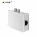 NEW 【7efc9af3】KEBIDU Mini Port RJ45 RJ-45 Network Switch Ethernet Network Box Switcher Dual 2 Way Port Sharing Adapter HUB. 