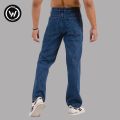 Wraon Dark Blue Solid Premium Baggy Jeans For Men - Fashion | Jeans | Baggy Pants For Men | Men'S Wear. 