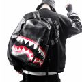 High Quality Large Capacity Sprayground Back Packs PU Black Laptop Backpack Shark Classic Pu Fabric Backpack All. 