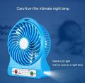 Smart Choice Mini Portable USB Rechargeable Hand Held Desk Fan | 3 Speed Settings | Cooling Table Fan for Home Office Travel | Compact Battery Operated Personal Fan | Colors May Vary. 