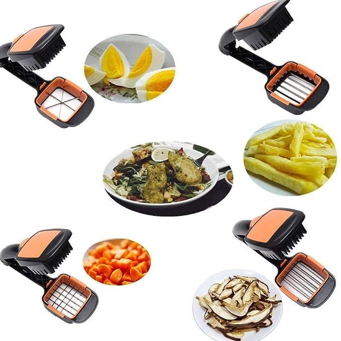 5 in 1 Vegetable Cutter Chopper Dicer Slicer For Kitchen Multicolor