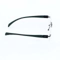 Rimless Plastic Rectangle Shape Eyeglass Prescription Frame in Black Color with Extra One Pair Legs For Men. 