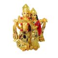 14cm Golden Radha Krishna Ji God Statue Hindu Idol Figurines Home Temple Mandir Pooja Items Gift Decorative Accents. 