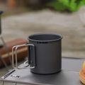 Linman Portable Aluminum Alloy Camping Water Cup Black Silver 300Luxury ml Coffee Tea Mug Ultralight Camping Tool Drinkware Camping. 