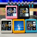 Smart WIFI Weather Station Clock DIY Cute GIF Animations Desktop Decoration Electronic Album Function MINI Clock B. 