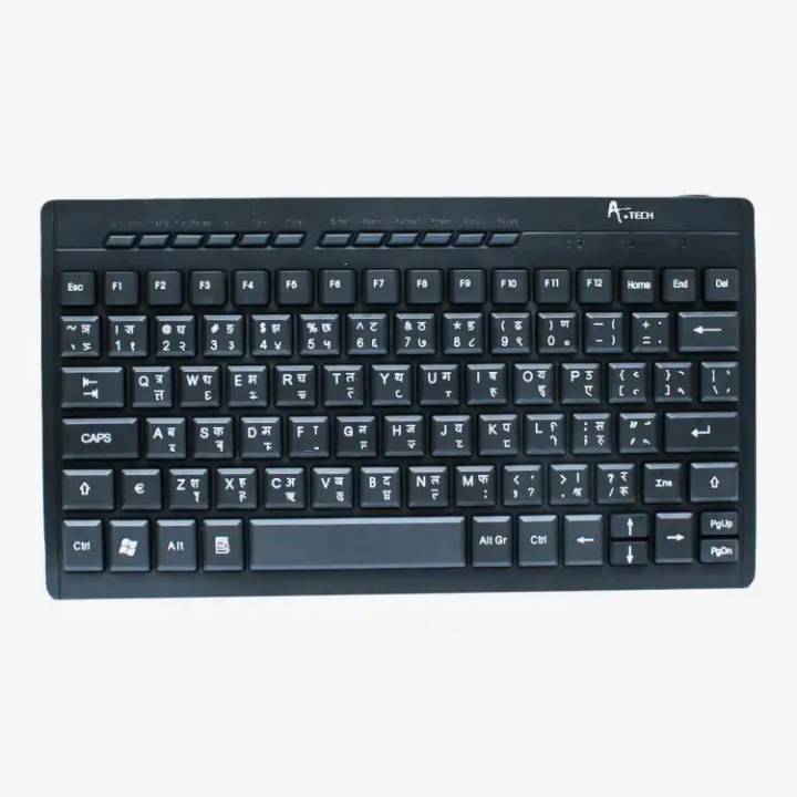 Black KB8006M Mini Multimedia Nepali Typing Keyboard