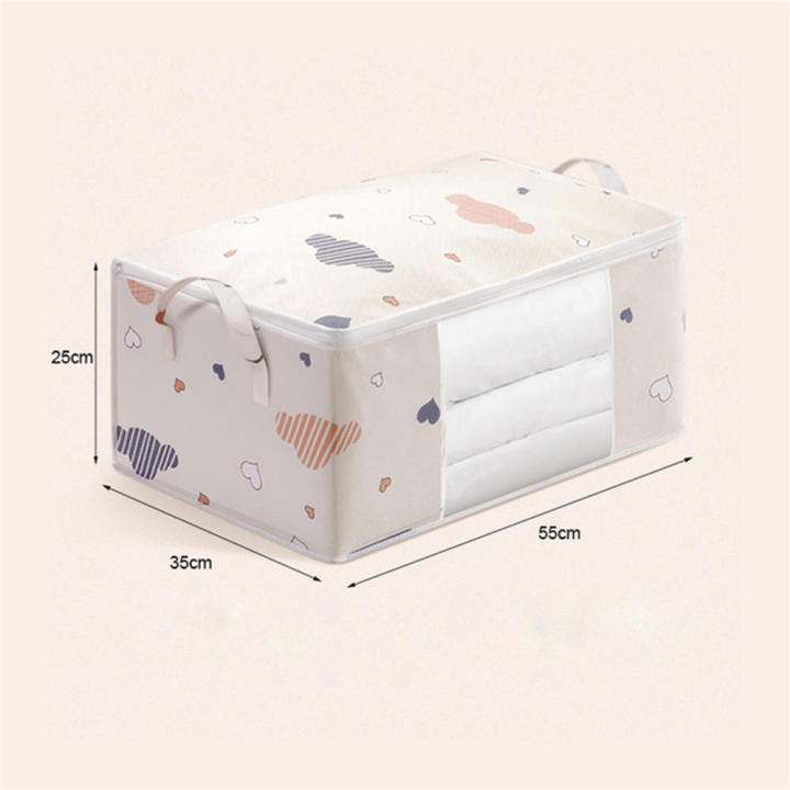 Big capacity Clothes storage bag Multi-functional High-quality Transparent Clothes organizer Foldable Quilt finishing bag for Home organization Travel storage Dorm room organization Seasonal clothing