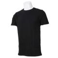 Black Solid Round Neck T-Shirt For Men. 