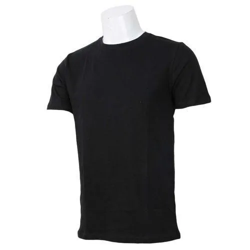 Black%20Solid%20Round%20Neck%20T-Shirt%20For%20Men%20-%20Image%203