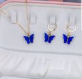 Dark Blue Butterfly Chain Set. 