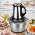 Electric Stainless Steel Meat Chopper  2L Household Grinder & Food Processor -  Smart Gallery. 