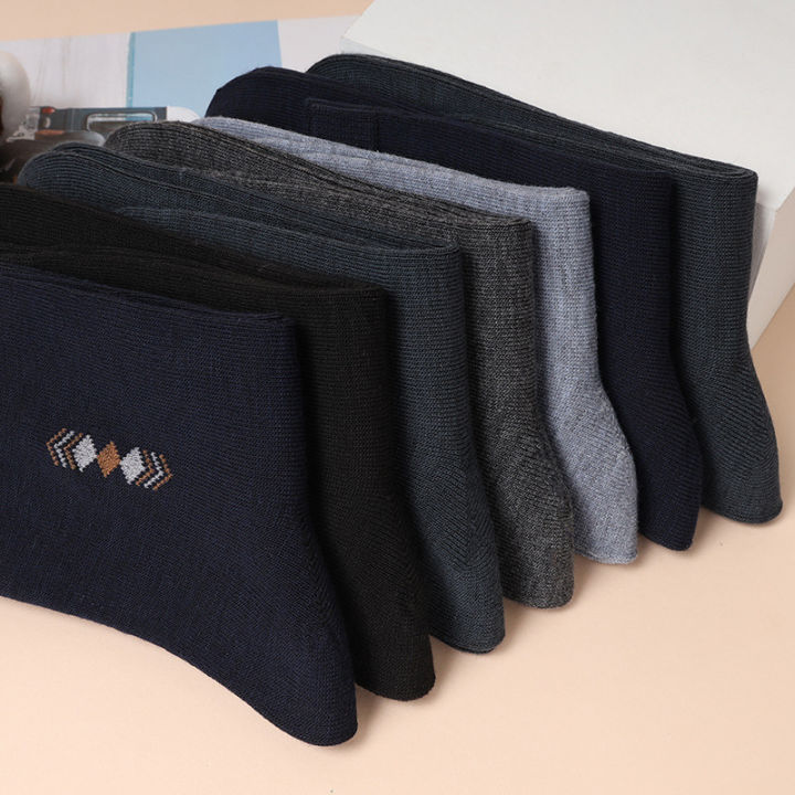 Men%20Socks%20Solid%20Color%20Plaid%20Breathable%20Cotton%20Crew%20Socks%20-%20Pack%20Of%205%20Pairs%20%7C%20Fashion%20Summer%20Socks%20For%20Men%20-%20Image%203