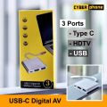 USB Type-C Digital AV HDMI 4K Multiport Adapter for and all Type C Port Devices. 