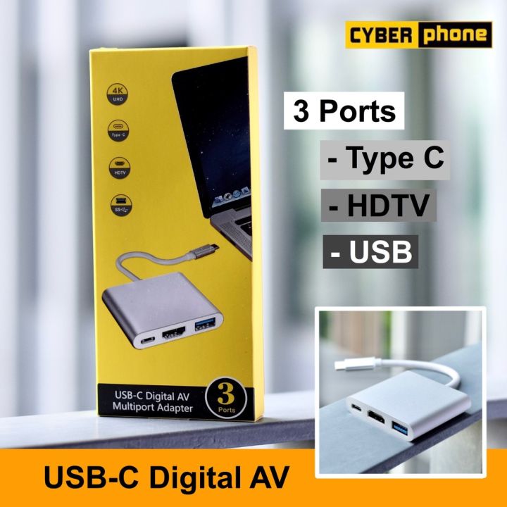 USB Type-C Digital AV HDMI 4K Multiport Adapter for and all Type C Port Devices
