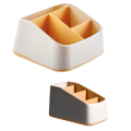 OUMERY Desktop Storage Box Dresser Organizer Multifunctional Desk Organizer Office Stationery Yellow. 