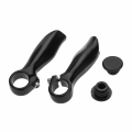1 Pair Lightweight Black Bike Bar End Aluminum Alloy Ergonomic Bar End Grips With Stoppers 22.2mm Diameter MTB Handlebar Ends for Road Bike,Mountain Bike. 