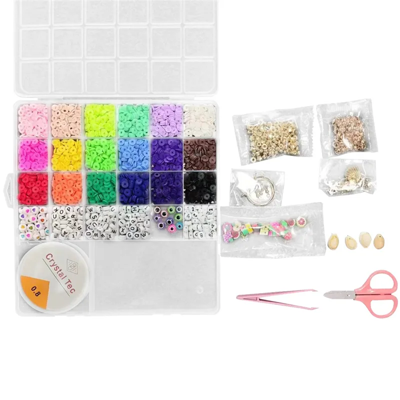 Nullmul Clay Beads Bracelet Making Kit for Beginner, Friendship