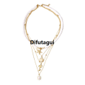 Difutagui New specials 1Pcs/Set Fashionable New Bohemian Style Soft Clay Necklace Profesional Sun Pendant Layered Chain Great for Women's Summer Beach Vacation. 