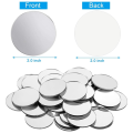 Mini Size Acrylic Round Mirror Adhesive Small Round Mirror Circles Craft Mirror Tiles for Crafts (100PCS, 2 Inch) Easy Install Easy to Use. 